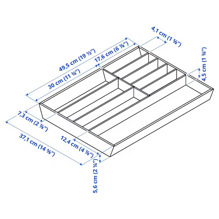 Uppdatera Flatware tray