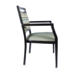 Decomee Chair Aluminum Wood Look Arm Chair #A2545