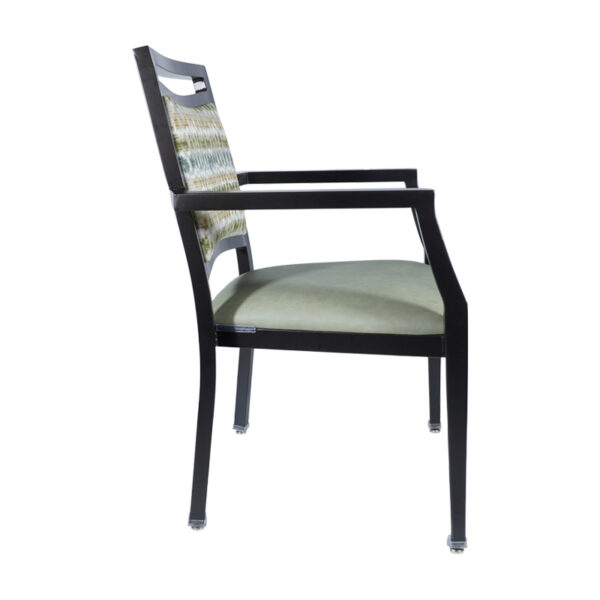 Decomee Chair Aluminum Wood Look Arm Chair #A2545