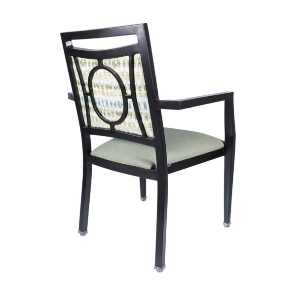 Decomee Chair Aluminum Wood Look Arm Chair #A2545