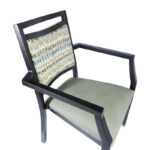 Decomee Chair Aluminum Wood Look Arm Chair #A2545